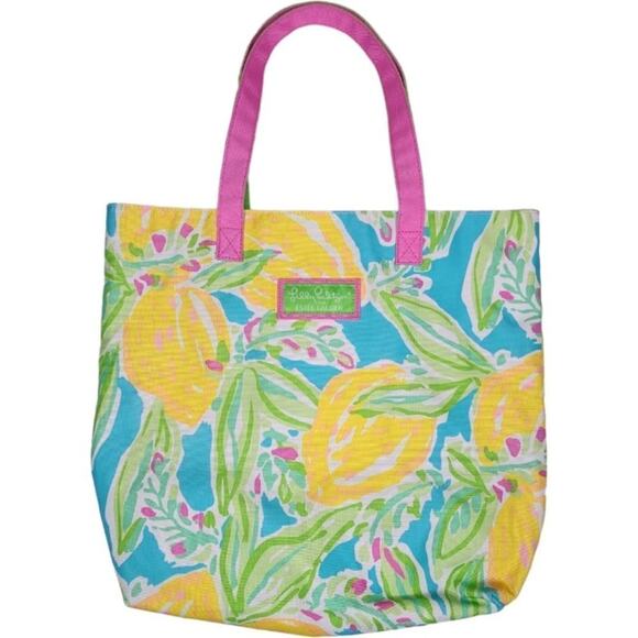 Lilly Pulitzer for Estee Lauder Lemon Print‎ Tote Bag - Picture 1 of 10